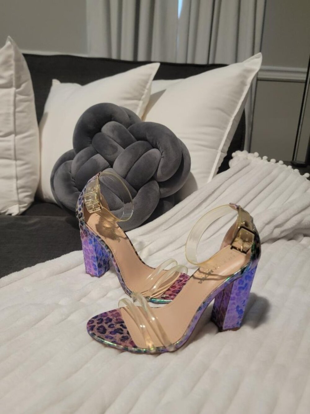 Ray Of Sunshine Heeled Sandals - Leopard